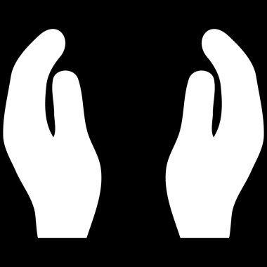 Bakım el düz vektör simgesi