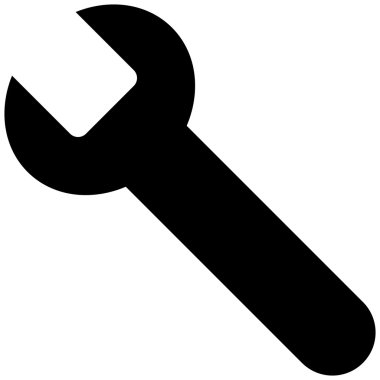Wrench Flat Vector Symbol