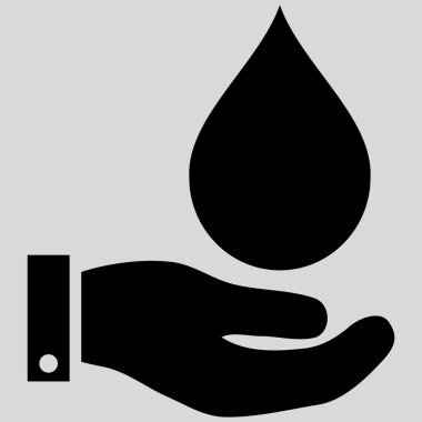 Su hizmet düz vektör simgesi