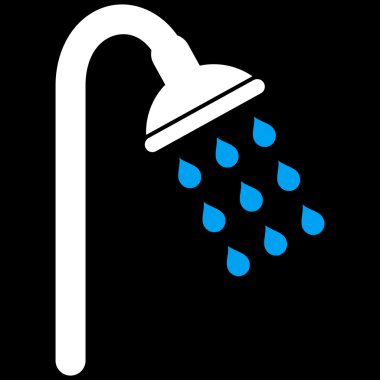 Duş düz vektör simgesi