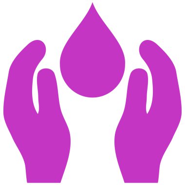 Su bakımı düz vektör simgesi