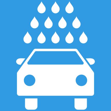 Oto yıkama düz vektör simgesi