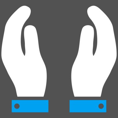 Bakım el düz vektör simgesi