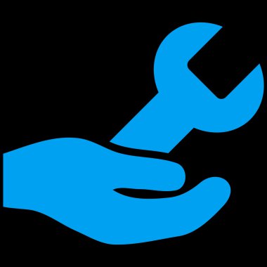 servis düz vektör sembolünü onar