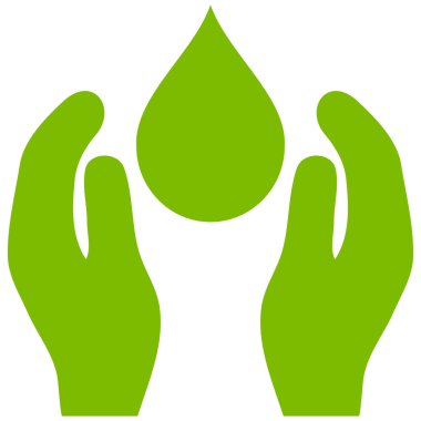 Su bakımı düz vektör simgesi