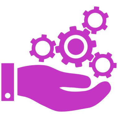 Mekanik Servisi düz vektör simgesi