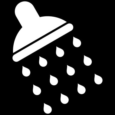 Duş düz vektör simgesi