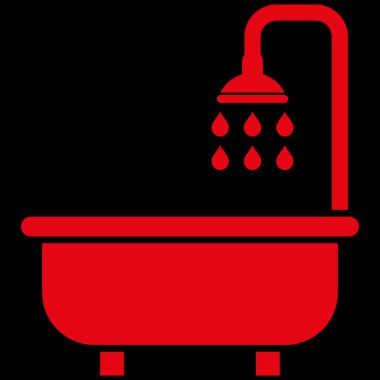 Duş banyo düz vektör simgesi