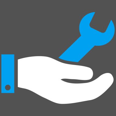 servis düz vektör sembolünü onar