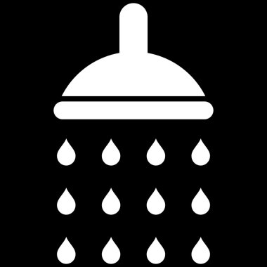 Duş düz vektör simgesi