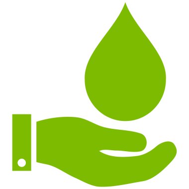 Su hizmet düz vektör simgesi