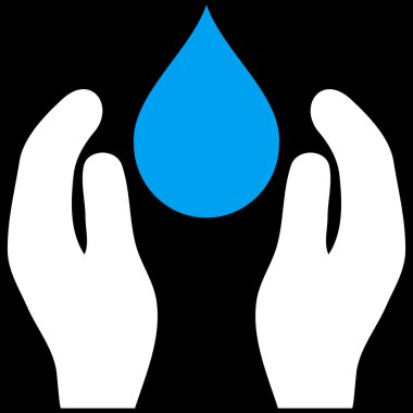 Su bakımı düz vektör simgesi