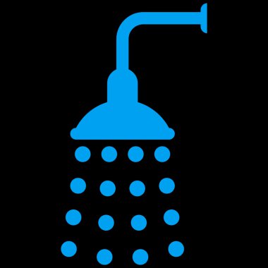 Duş düz vektör simgesi