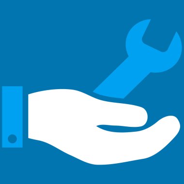 servis düz vektör sembolünü onar