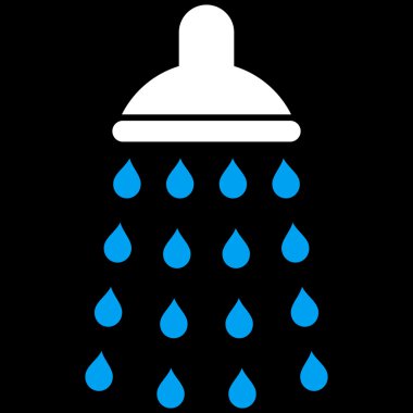 Duş düz vektör simgesi