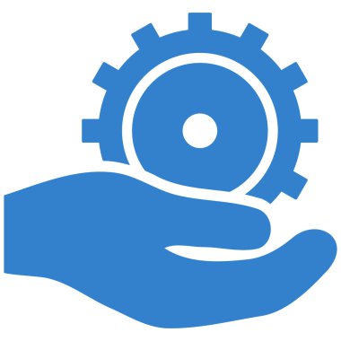 Geliştirme hizmet düz vektör simgesi