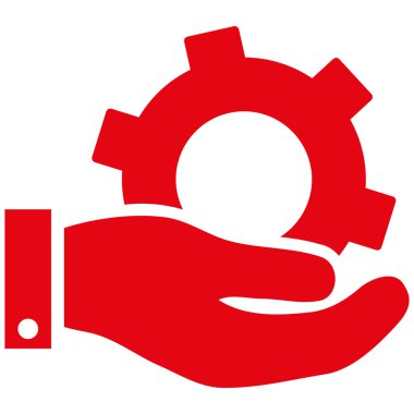 Hizmet düz vektör simgesi