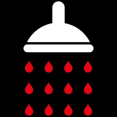 Duş düz vektör simgesi