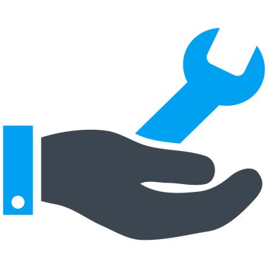 servis düz vektör sembolünü onar