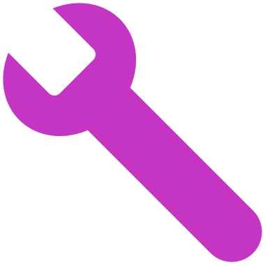 Wrench Flat Vector Symbol