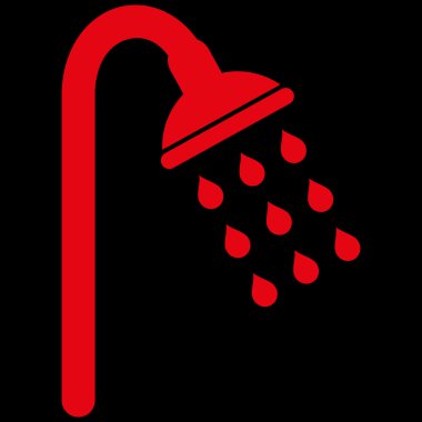 Duş düz vektör simgesi