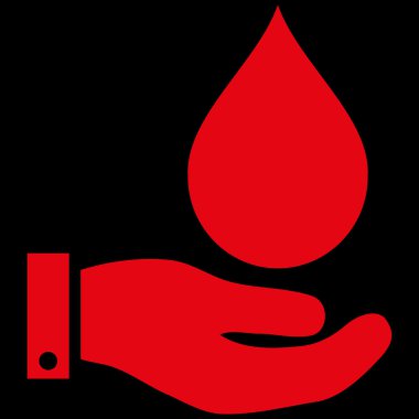 Su hizmet düz vektör simgesi