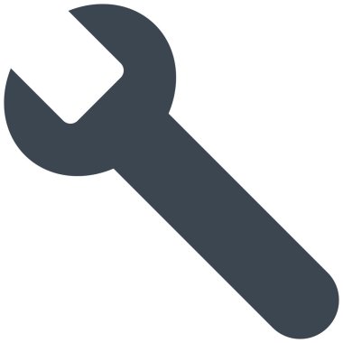 Wrench Flat Vector Symbol