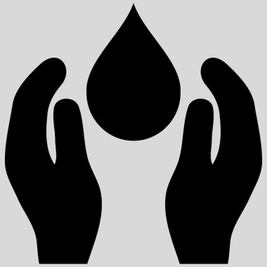 Su bakımı düz vektör simgesi