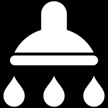 Duş düz vektör simgesi