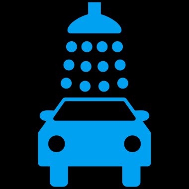 Oto yıkama düz vektör simgesi