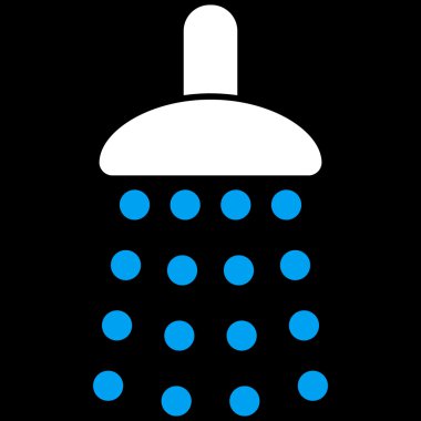 Duş düz vektör simgesi