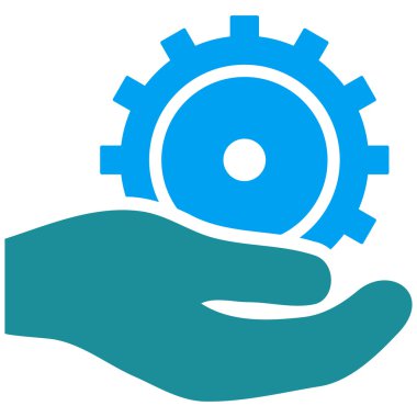 Geliştirme hizmet düz vektör simgesi