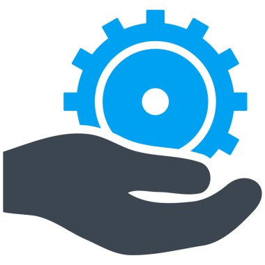 Geliştirme hizmet düz vektör simgesi