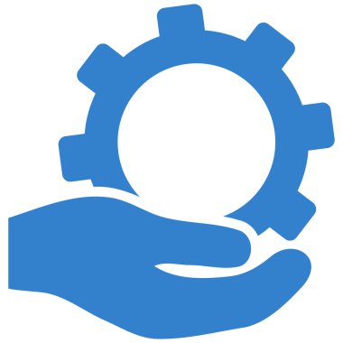 Hizmet düz vektör simgesi