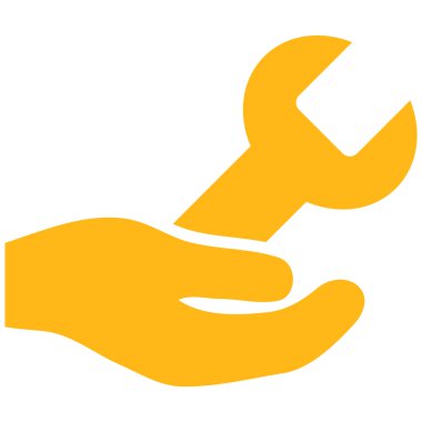 servis düz vektör sembolünü onar