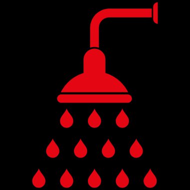 Duş düz vektör simgesi