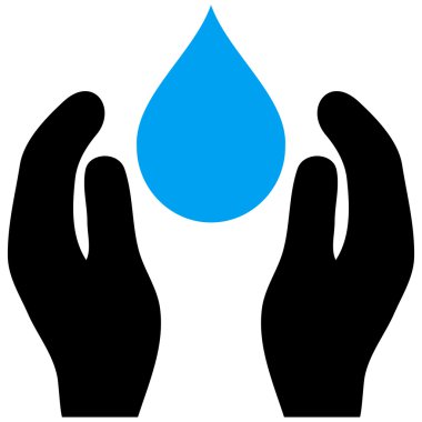 Su bakımı düz vektör simgesi