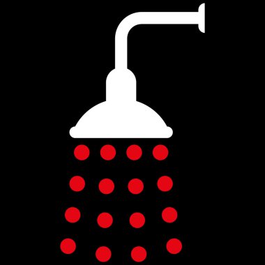 Duş düz vektör simgesi