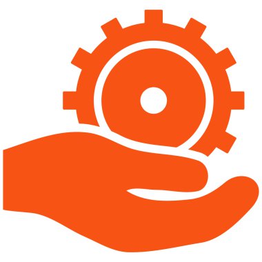 Geliştirme hizmet düz vektör simgesi