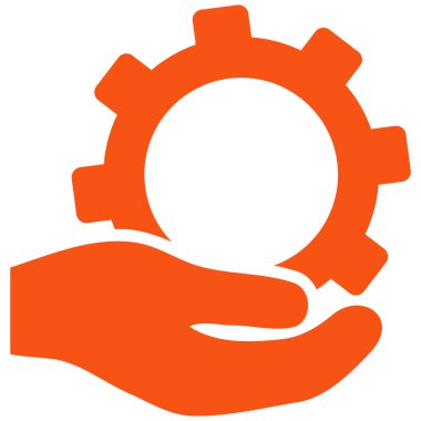 Hizmet düz vektör simgesi