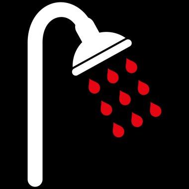 Duş düz vektör simgesi