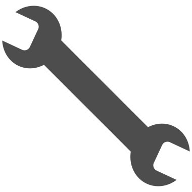 Wrench Flat Vector Symbol
