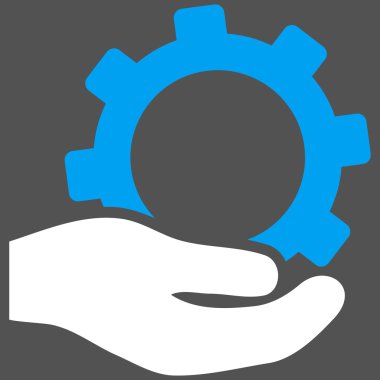 Hizmet düz vektör simgesi