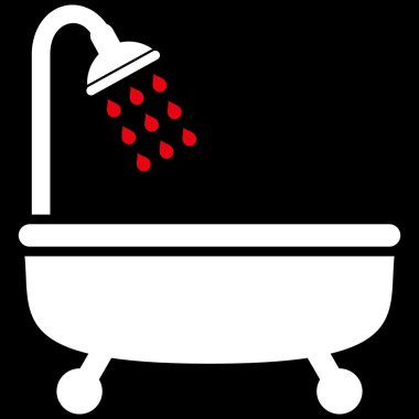 Duş banyo düz vektör simgesi