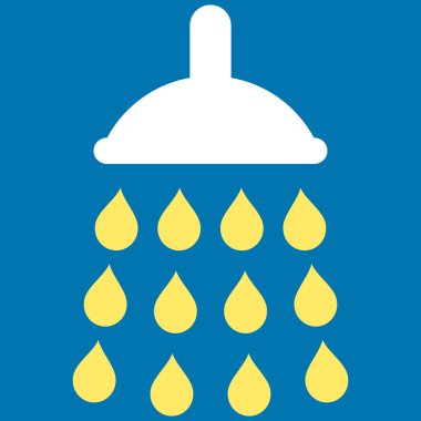 Duş düz vektör simgesi