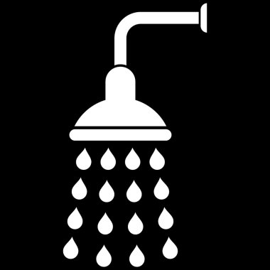 Duş düz vektör simgesi