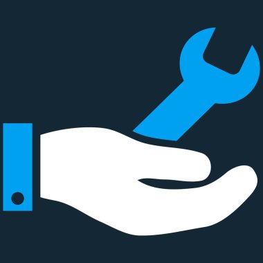 servis düz vektör sembolünü onar