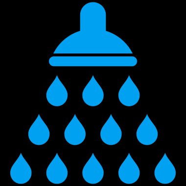 Duş düz vektör simgesi