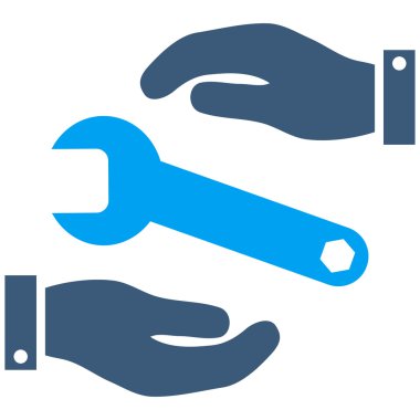 Hizmet düz vektör simgesi