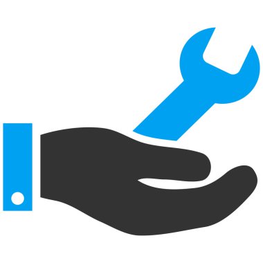 servis düz vektör sembolünü onar